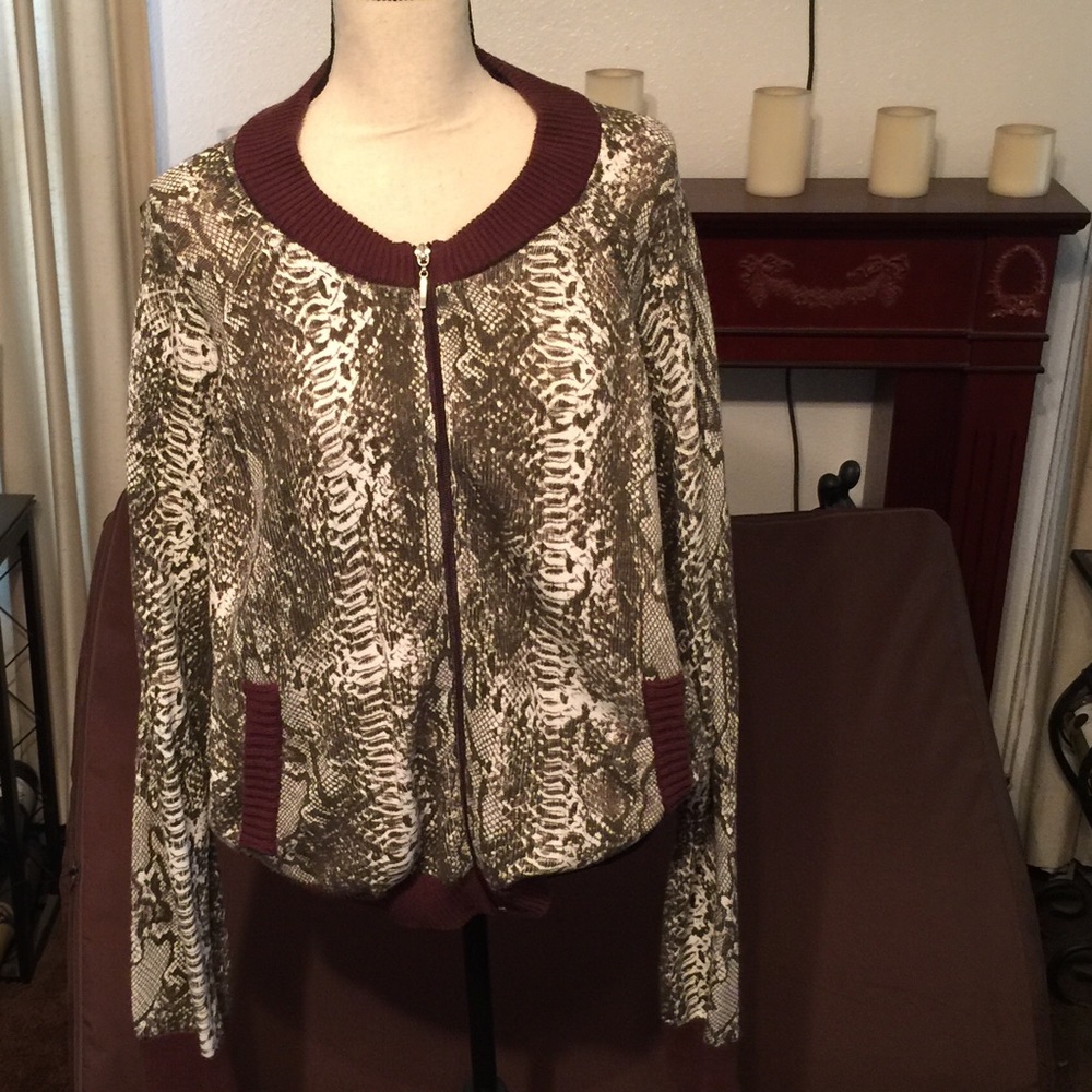Snake Print Jacket NWT